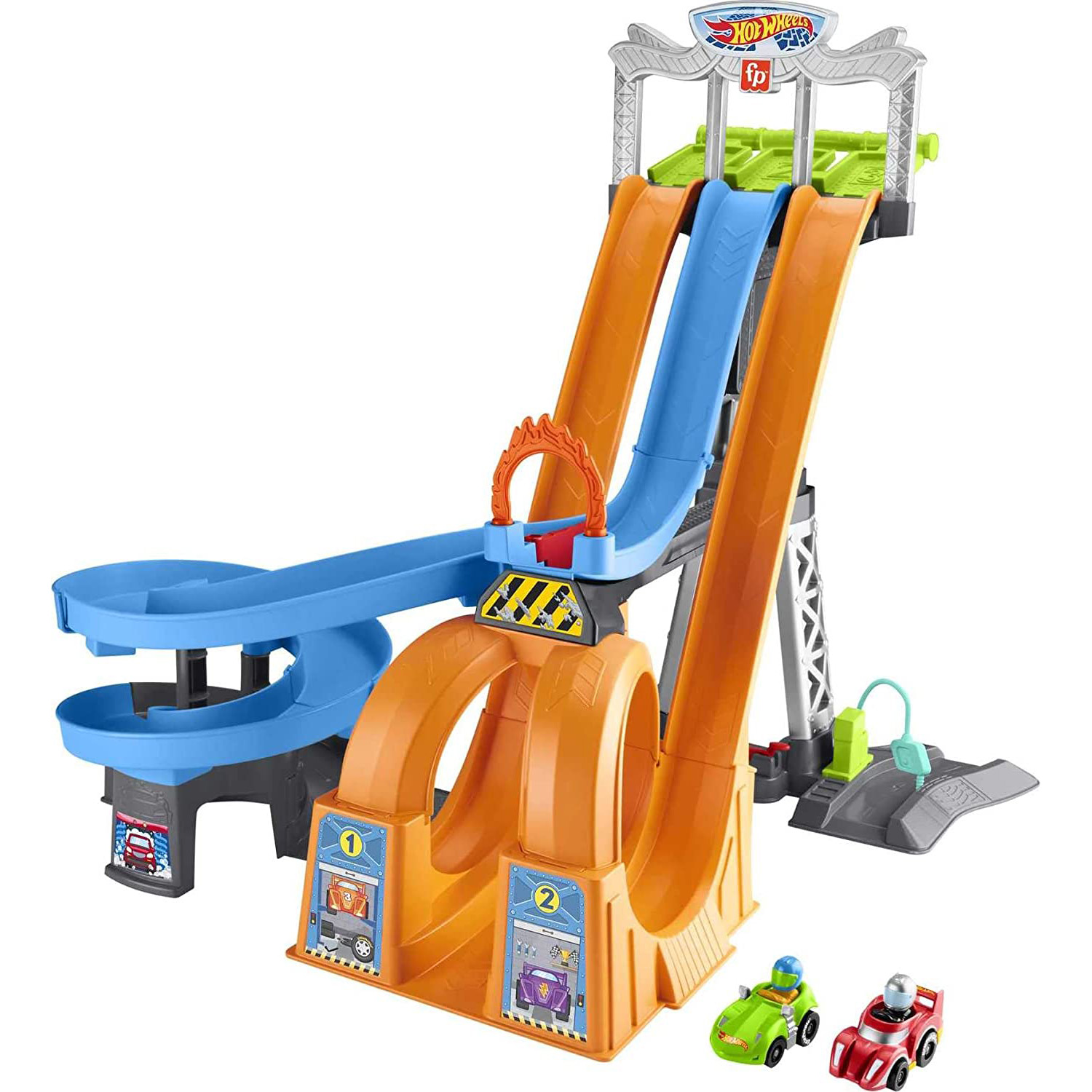 Pautas bota tragedia Fisher-Price Hot Wheels Racing Loops Tower by Little People, Vehicle  playset with Racetrack - Sawesome Toys
