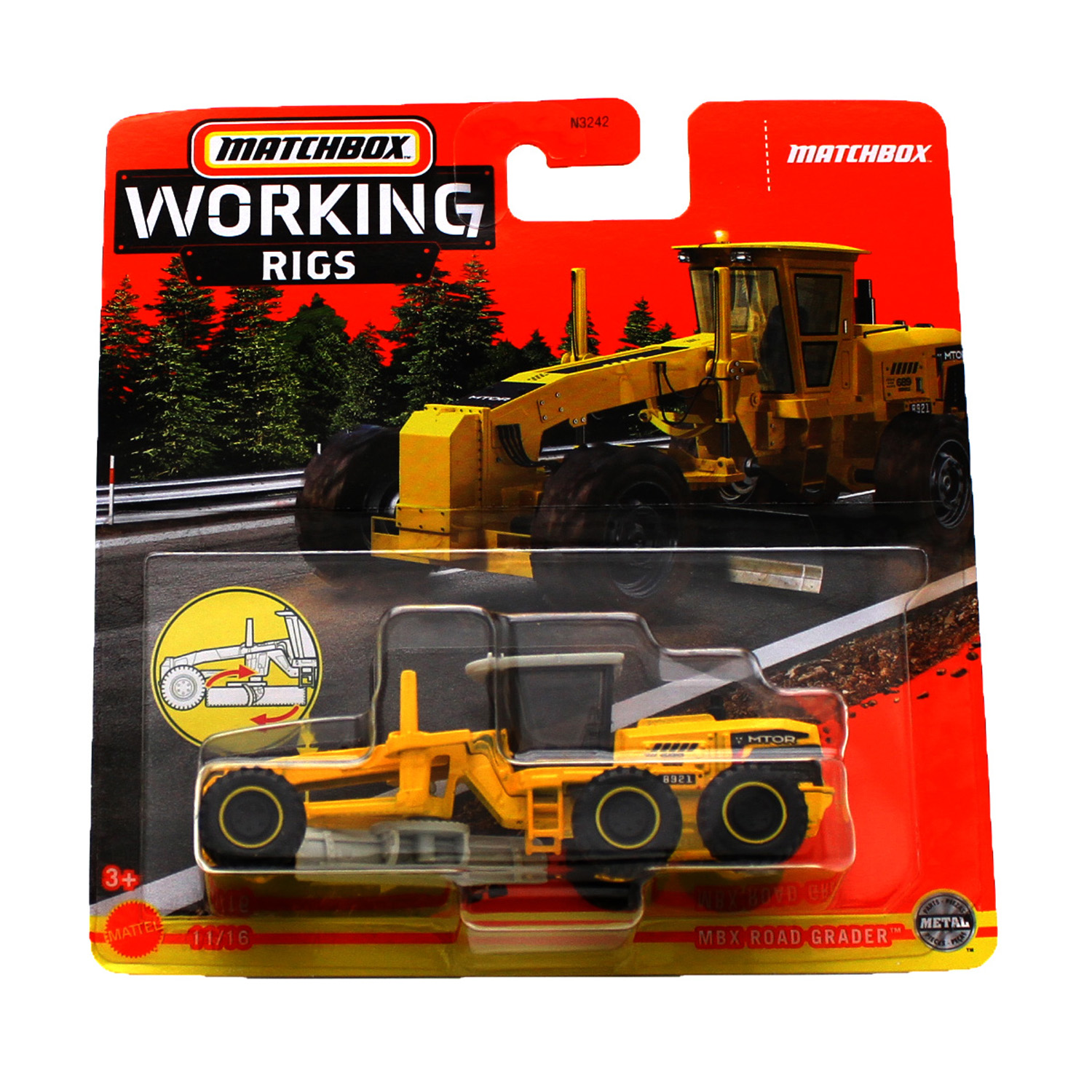 Matchbox Working Rigs MBX Road Grader - Sawesome Toys